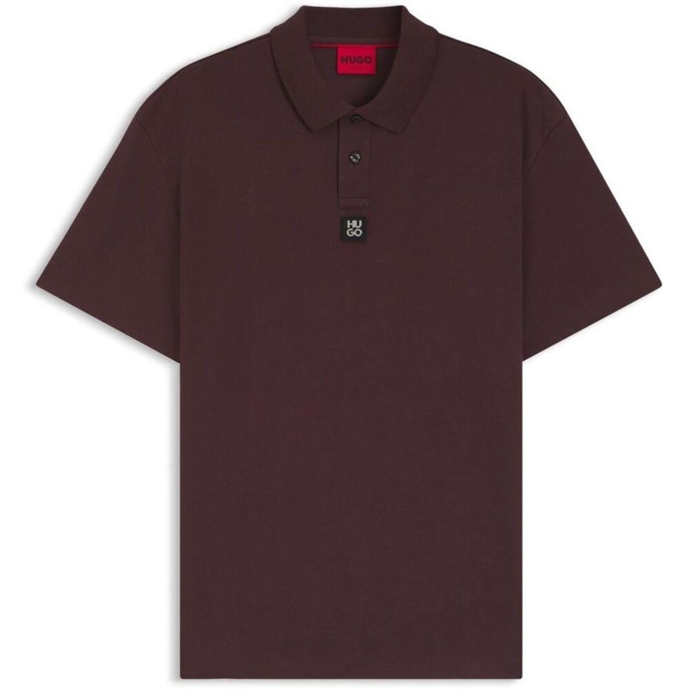 Hugo Mens Deabono Logo Polo Shirt / Dark Brown